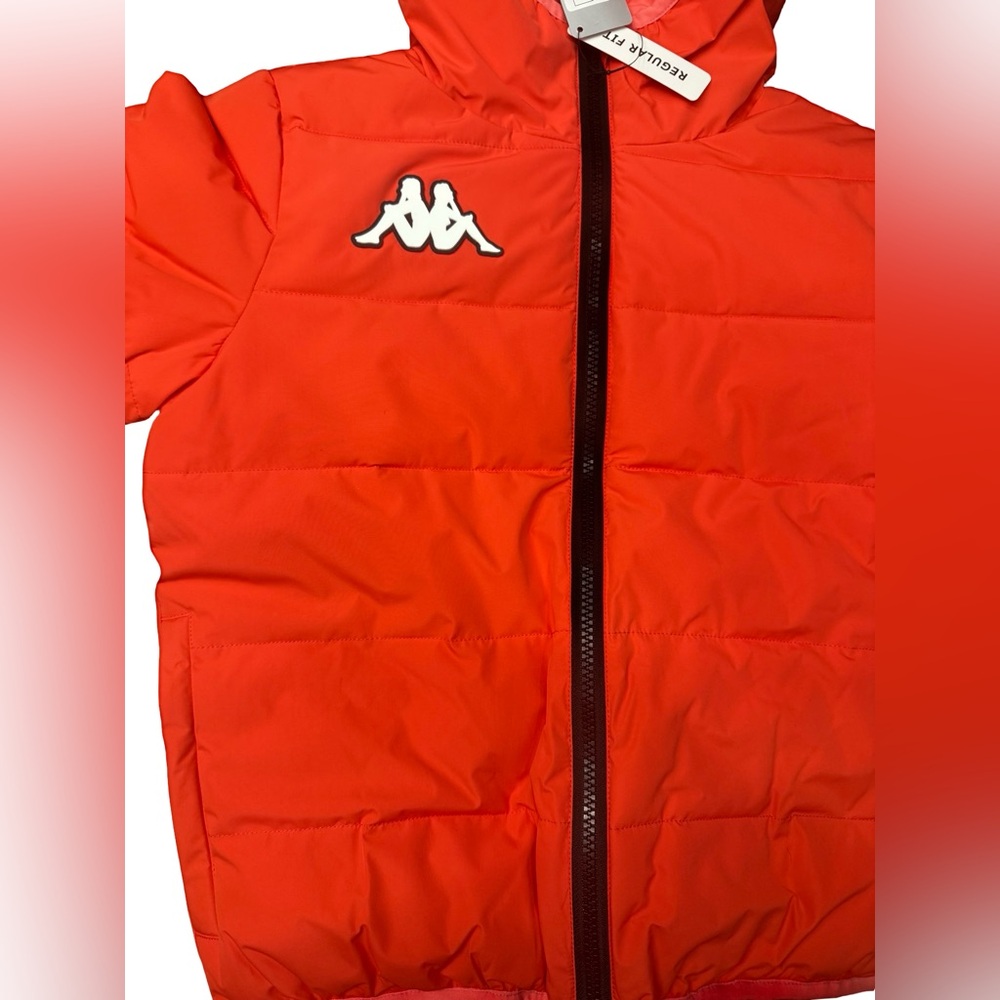 Kappa Kids Reversible Puffer Jacket Pink Red Youth Medium Size 8 Winter Coat - Picture 7 of 9